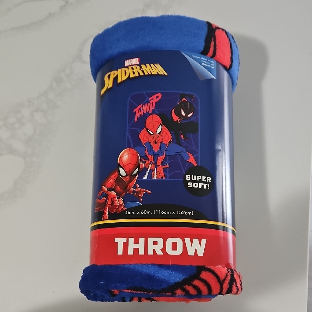 Marvel Spider-Man Blue and Red Throw Blanket